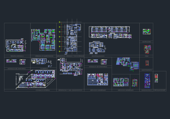 Layouts of the hospital wards