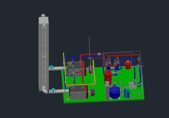 3D visualization of the boiler house 1200kW