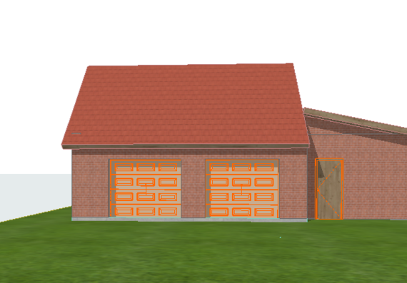 Garage for 2 cars with kitchen