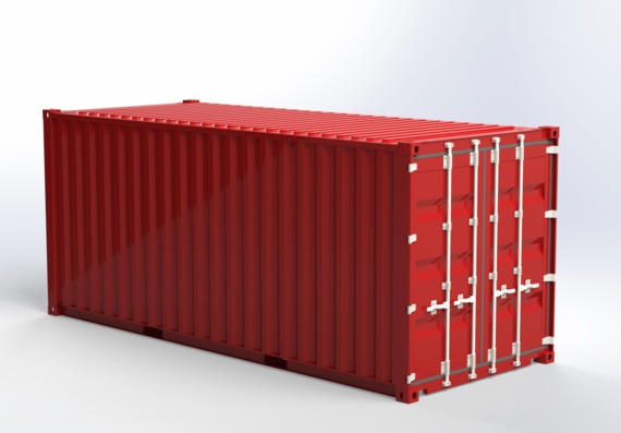 Dry sea container - 3D model