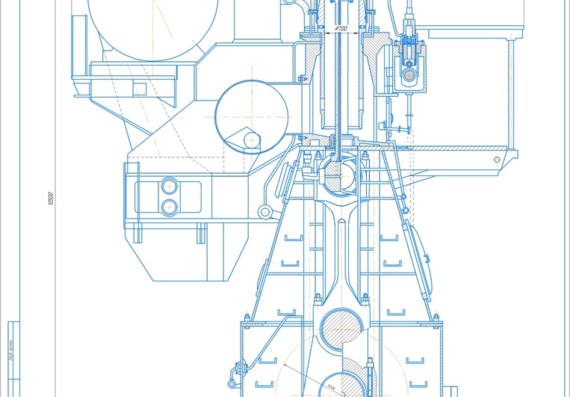 Cross-section of the SMC-E marine engine