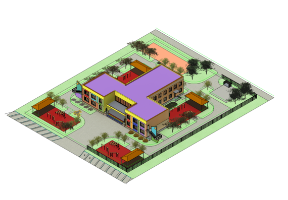 Design of a kindergarten for 100 places in Khromtau