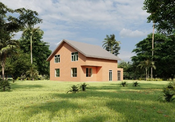 Country two-storey residential building