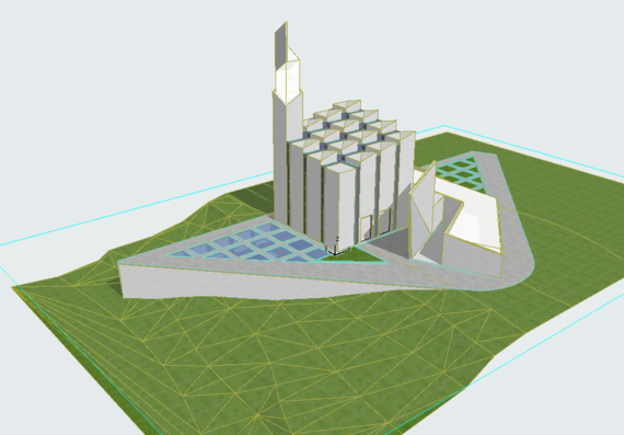 3D model of Muslim mosque in archicad