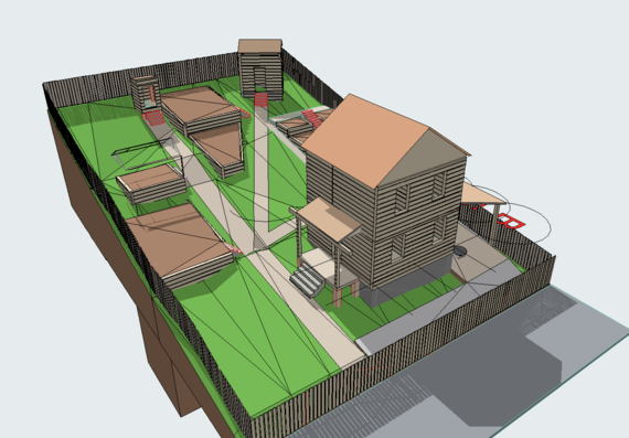 Log house in archicad