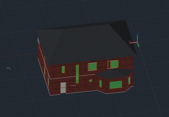 Cottage for families in AutoCad