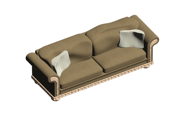 Мягкая мебель - 3d модель дивана