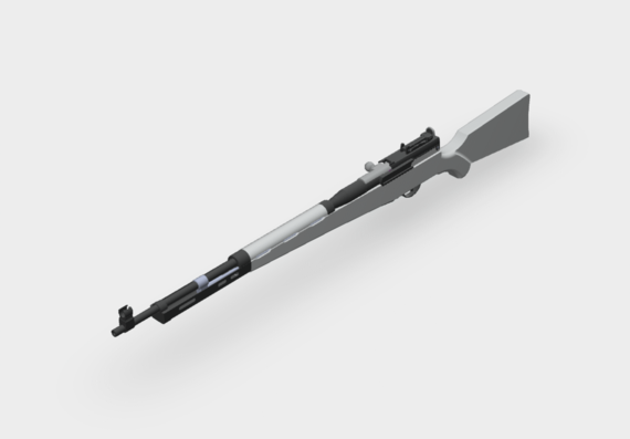 Автоматическая винтовка Дегтярева - 3D модель