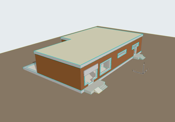 Trade pavilion 3D model