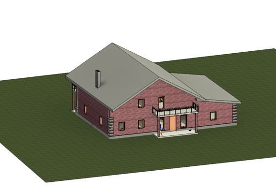 Simple house project in revit 18 by 12 meters