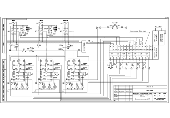 Diagram of ATS circuits on Schneider Electric equipment