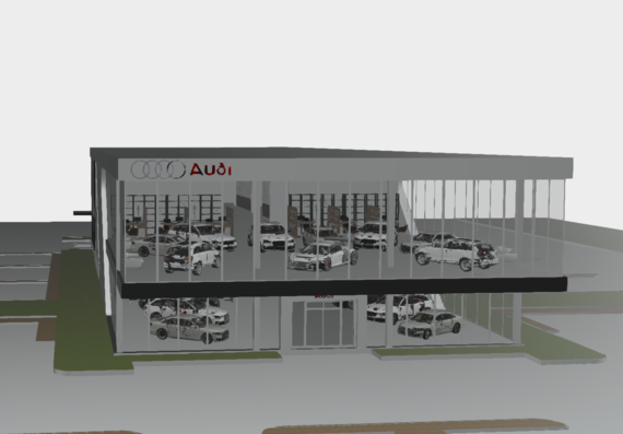 Auto showroom AUDI 3d model