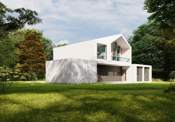 Detached house in the forest in archicad