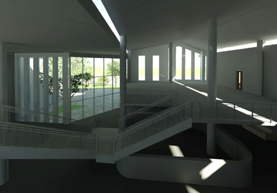 Student project of the cultural and leisure center (business club), Revit 2022