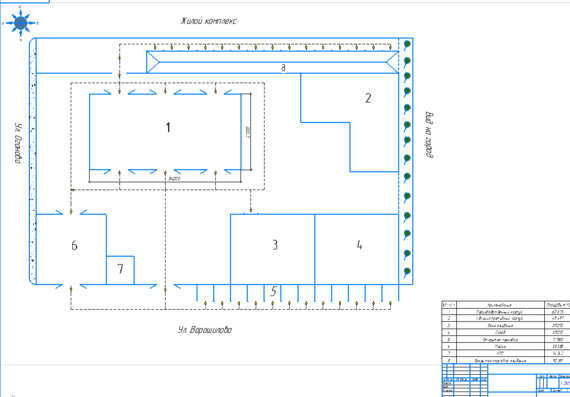 General plan of the production building