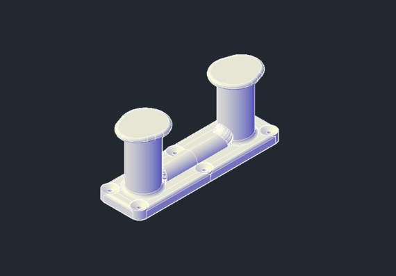 3D-модель кнехты судна