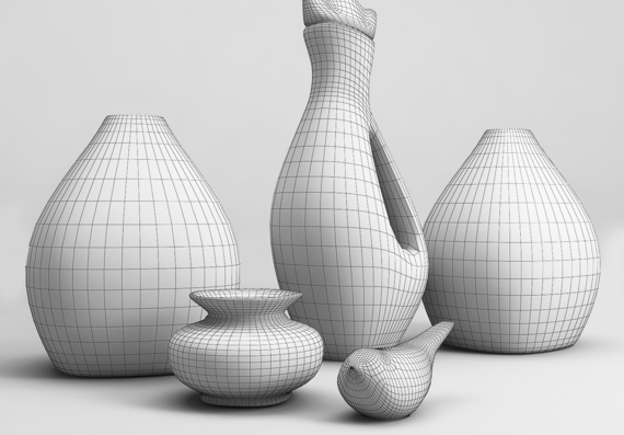 A set of vases of the Soviet era.