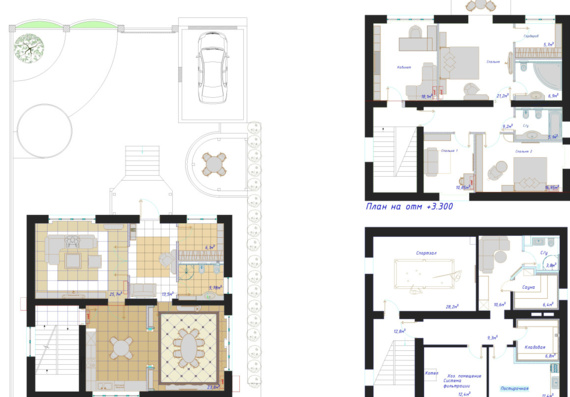 Interior design project of the house