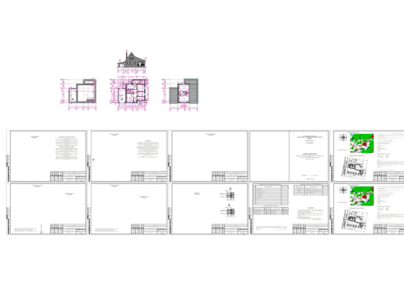 Architectural project. Object No27 Individual single-family residential building
