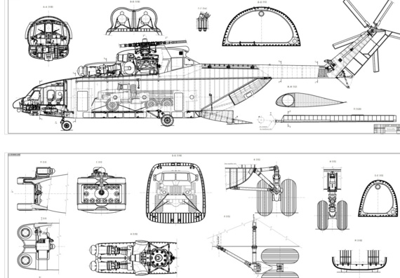 Вертолет Ми-26Т. Компоновочный чертеж