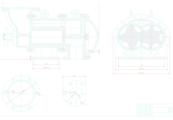 Drawings of pneumatic equipment in AutoCad