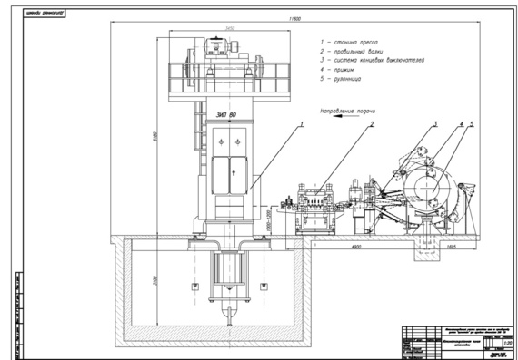 Автоматизированный участок прессового цеха по производству детали кронштейн для грузового автомобиля ЗИЛ 130