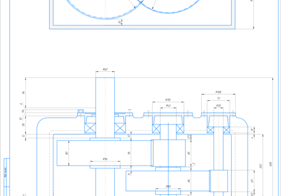 Belt conveyor drive design. Option 8