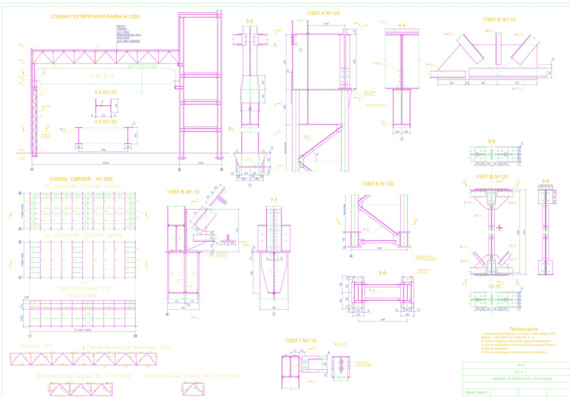 Calculation and design of an industrial enterprise (machine room)