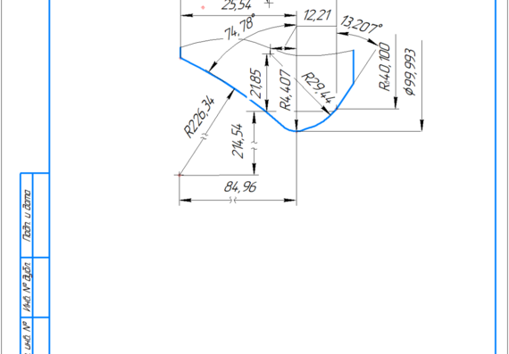 Calculation and design of a disc cutter for machining a screw shaped surface