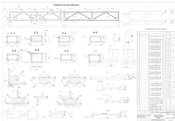 Calculation and design of reinforced concrete elements of the frame of a one-storey industrial building