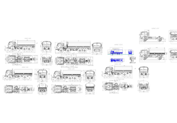 Ivanov I.I. Drawings of KamAZ flatbed vehicles
