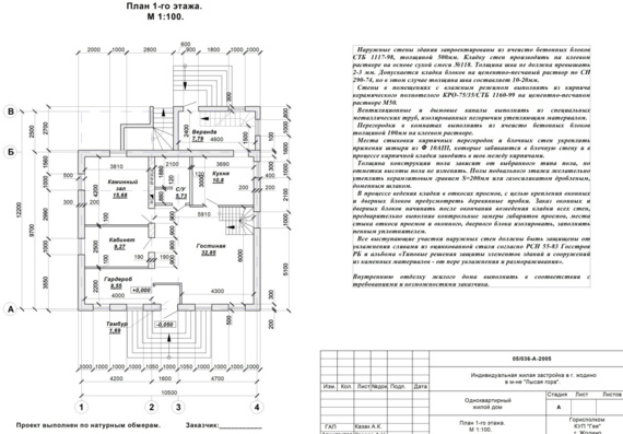 Архитектурный проект. Объект №22/25 Индивидуальный одноквартирный жилой дом