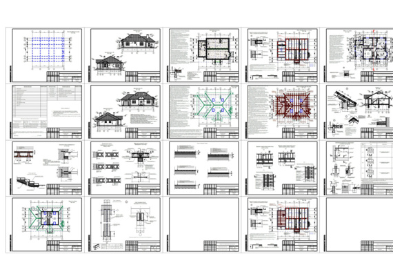 Architectural project. Object 78/85 Individual single-family residential building
