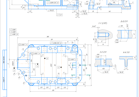 Design a mechanical drive according to the schematic and initial data