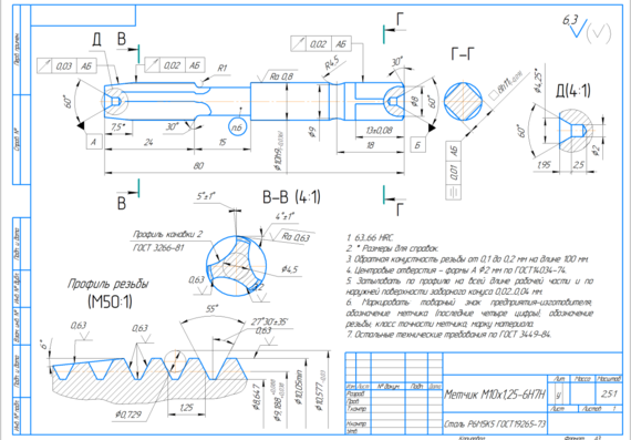 Design of cutting tools in mechanical engineering