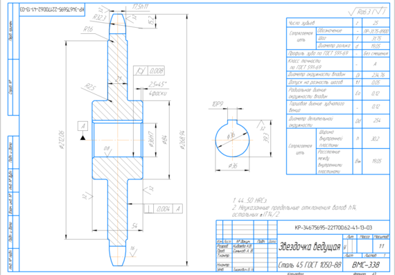 Расчёт и проектирование привода ленточного конвейера с цилиндрическим редуктором и цепной передачей