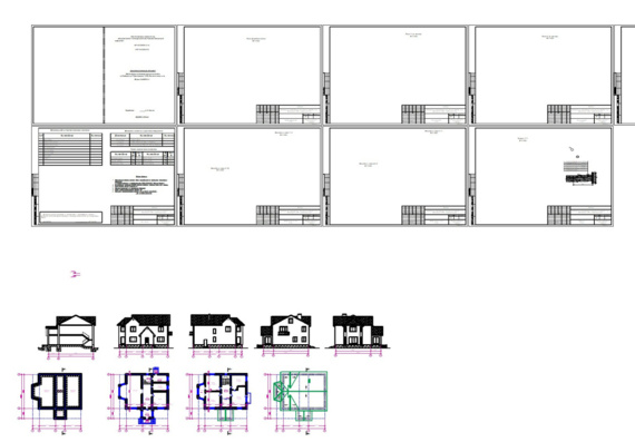 Architectural project. Object No20 Individual single-family residential building