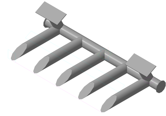 3D model - Bumper UAZ