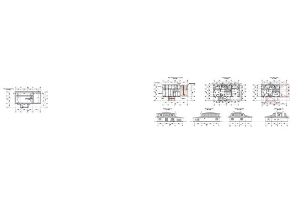 Architectural project. Property 01/555/10 Individual single-family residential building