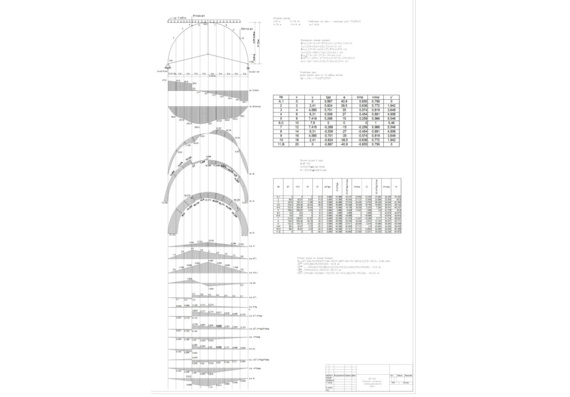 Calculation of a complex three-hinged arch