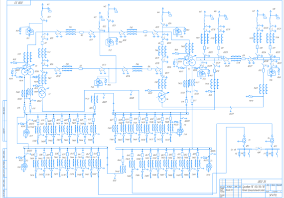 Complete schematic diagram of PS 110/10. Scheme TN-10