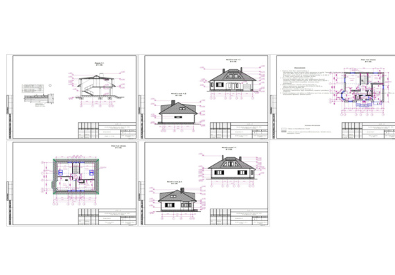Architectural project. Object No3 Individual single-family residential building. KIZ ISNA on Venisye Avenue in Zhodino