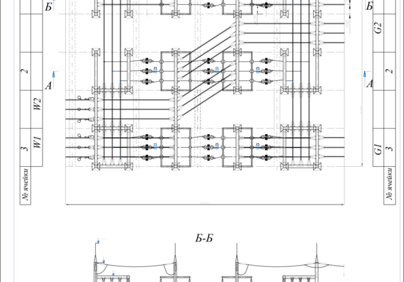 Design of the electrical part of the GRES-1200 MW station