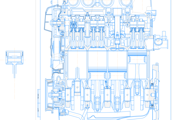 Design of automobile engine VAZ 2112