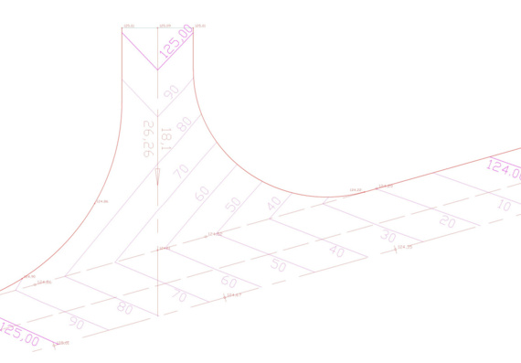 LAYOUT 0.3 - Create a digital terrain model based on an AutoCAD flat drawing