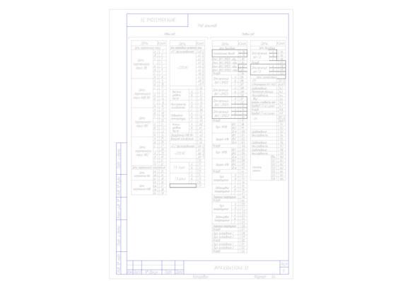 NPP Ekra. Schematic diagram of electrical cabinet SHE2710 541