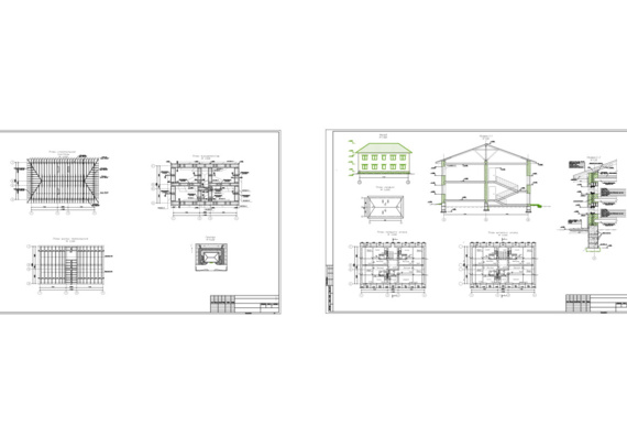 Design of a low-rise civil building from small-piece elements