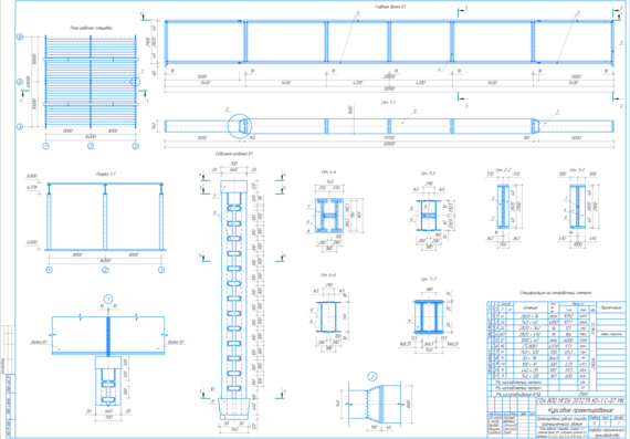Calculation and design of the working site of an industrial building