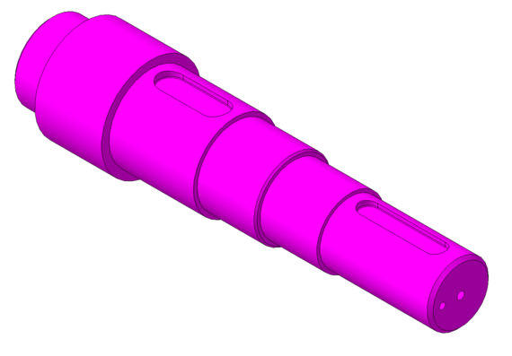 3D model of cylindrical two-stage gearbox
