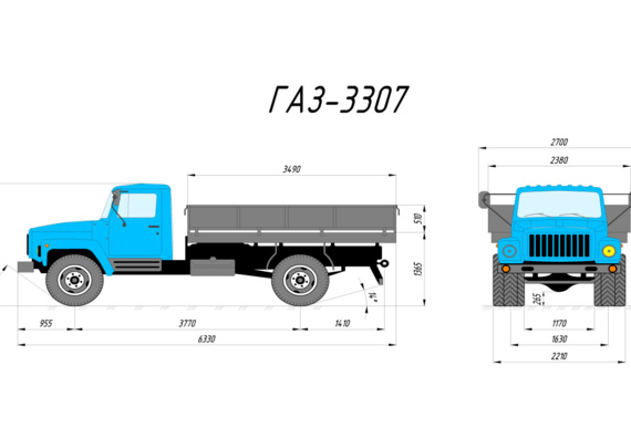 Drawing GAZ 3307